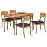 ダイニングセット 5点 【ダイニングテーブル&チェア4点】 木製 ナチュラル 【組立品】