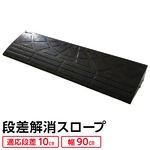 【耐久性に自信アリ】段差スロープ 幅90cm(ゴム製 10cm用)/段差プレート/段差解消スロープ 駐車場の段差ステップに