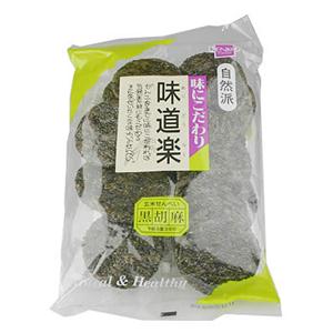 健康フーズ 味道楽 黒ごませんべい 110g